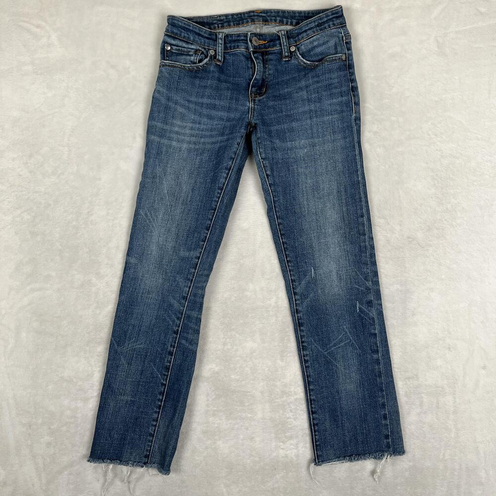 Denim & Supply Ralph Lauren Straight Jeans Womens 27x26 Blue Ankle Capri READ